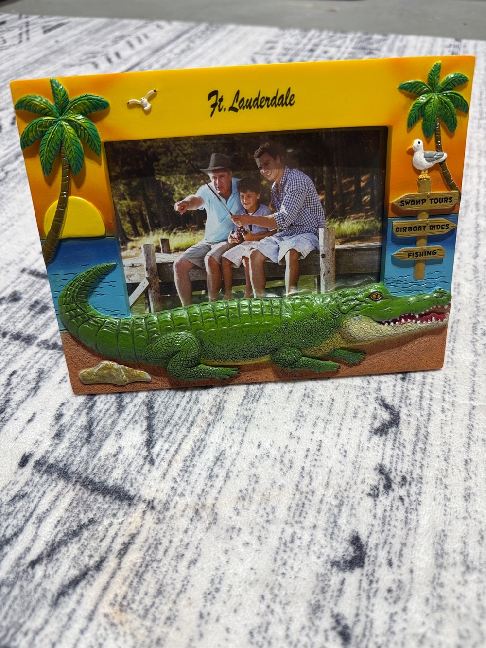 Ft. Lauderdale Alligator Picture Frame - Green/Yellow